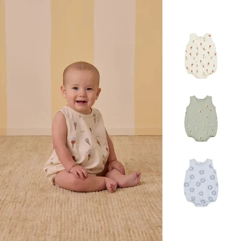 

OUYANG & IVAN детский комбинезон, новинка лета 2022, скандинавский стиль, милый треугольный костюм для скалолазания с принтом для мальчиков и девочек, комбинезон