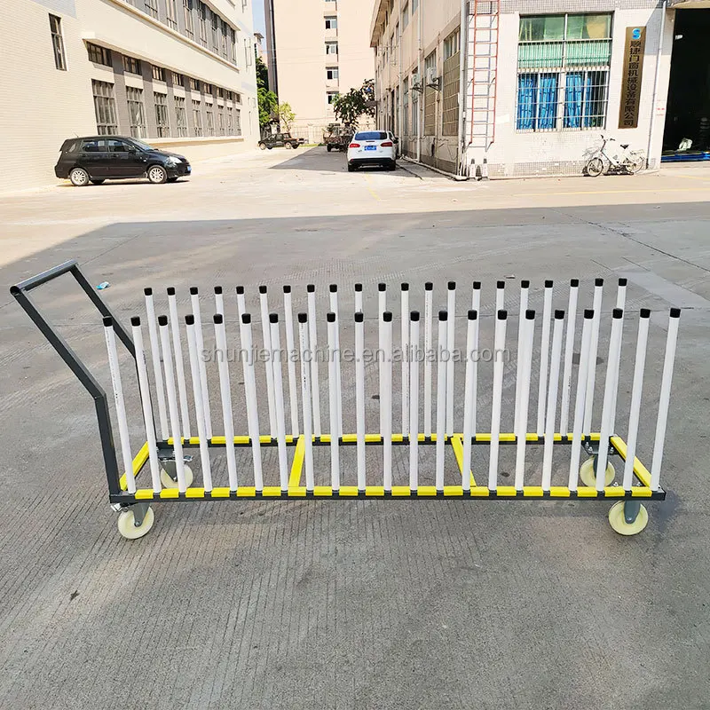 ที่กําหนดเอง 20 ชั้น Cargo Storage Rack แผงหน้าต่างกระจกแผ่น Sorting Moving Trolley