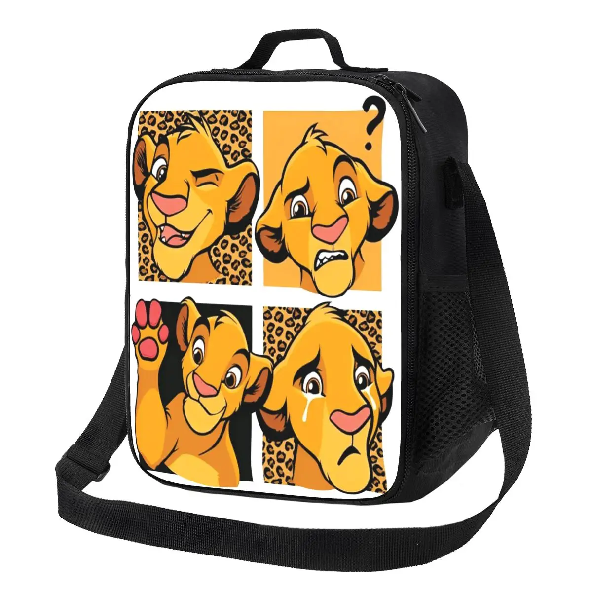 

Изолированная сумка для обеда с героями мультфильмов «Король Лев» на заказ для женщин, термобокс-холодильник для обеда, офисный пикник, путешествия