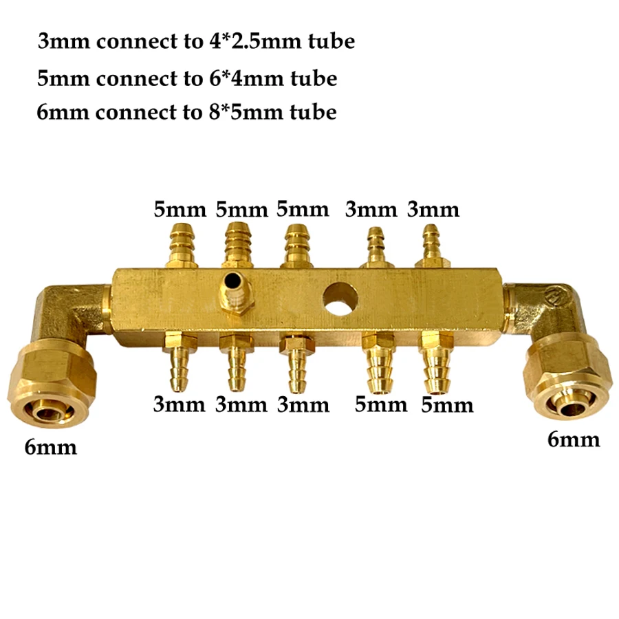 Dental 3 4 7 13 Way Valve Accept Valve 3mm 5mm Copper Connectors Valve Dental Chair Unit Spare Part Accessories SL1221