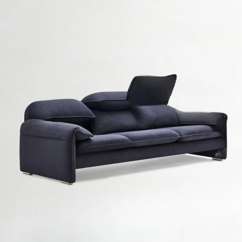 

Sofa adjustable backrest Italian minimalist creative living room finger leather sofa Internet