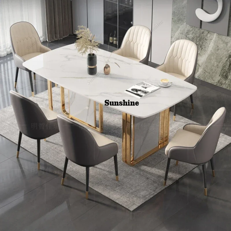 Event Restaurant Dining Tables Party Waterproof Modern Luxury Dining Tables Kitchen Space Saving Table A Manger Furniture Home