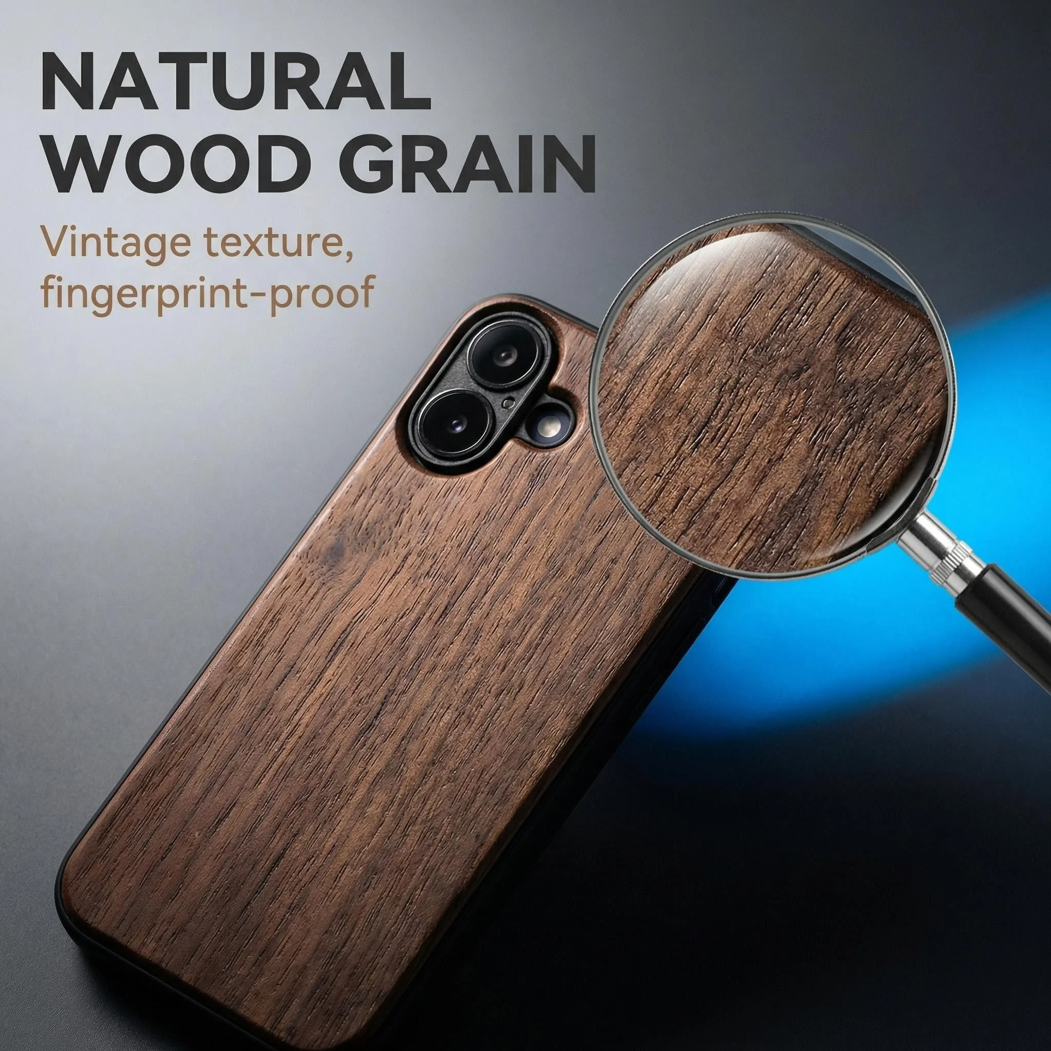 Drewniane etui na iPhone 17 Pro Max 17 Pro 17e Air Case, 100% drewno, bambus, orzech, odporne na wstrząsy, miękka obudowa z bumperem, pełna ochrona aparatu. — zdjęcie produktu 2