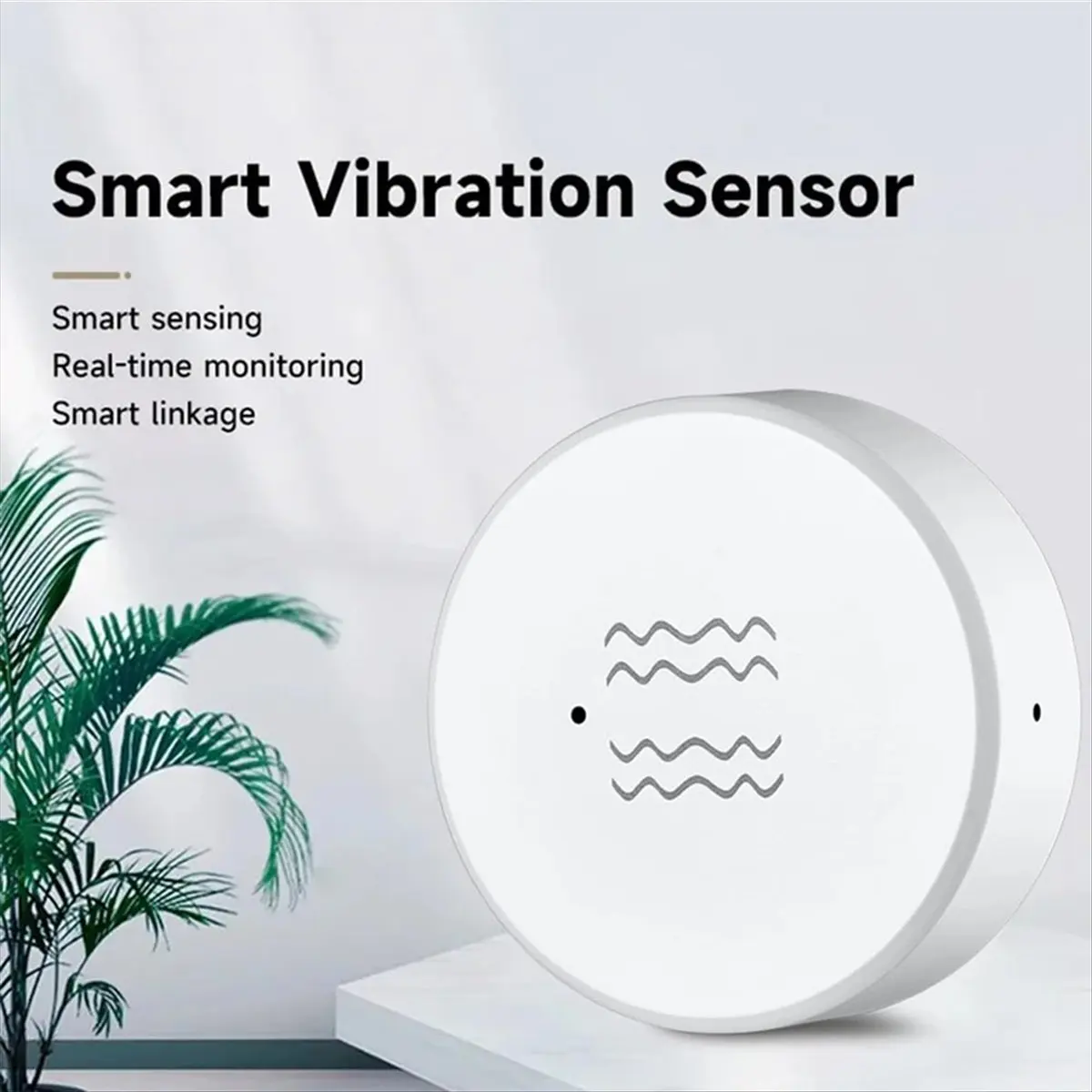 

B21B Zigbee Smart Vibration Sensor,Real Time Monitoring,Door Window Vibration Detection Siren for Home,App Remote Control