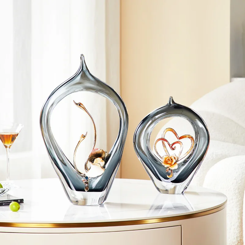 bedroom bedside table ornament light luxury interior bookshelf cabinet room arrangement heart-to-heart decoration