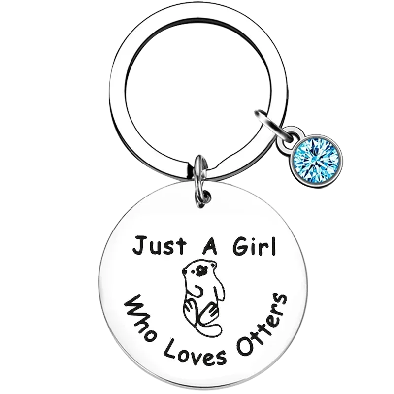 Hot Otter Key Chain Ring I Just Freaking Love Otters keychains pendant Otter Lover Gift Family Friends gift