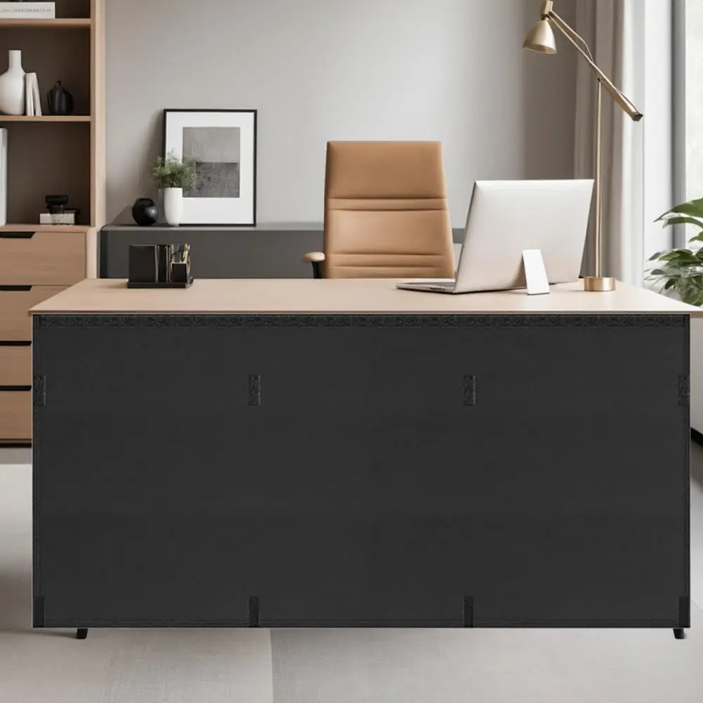 under Desk Privacy Panel Self-Adhesive Modesty Panel Heavy Duty Desk Skirt with Wire Pocket Cable Management Organizer