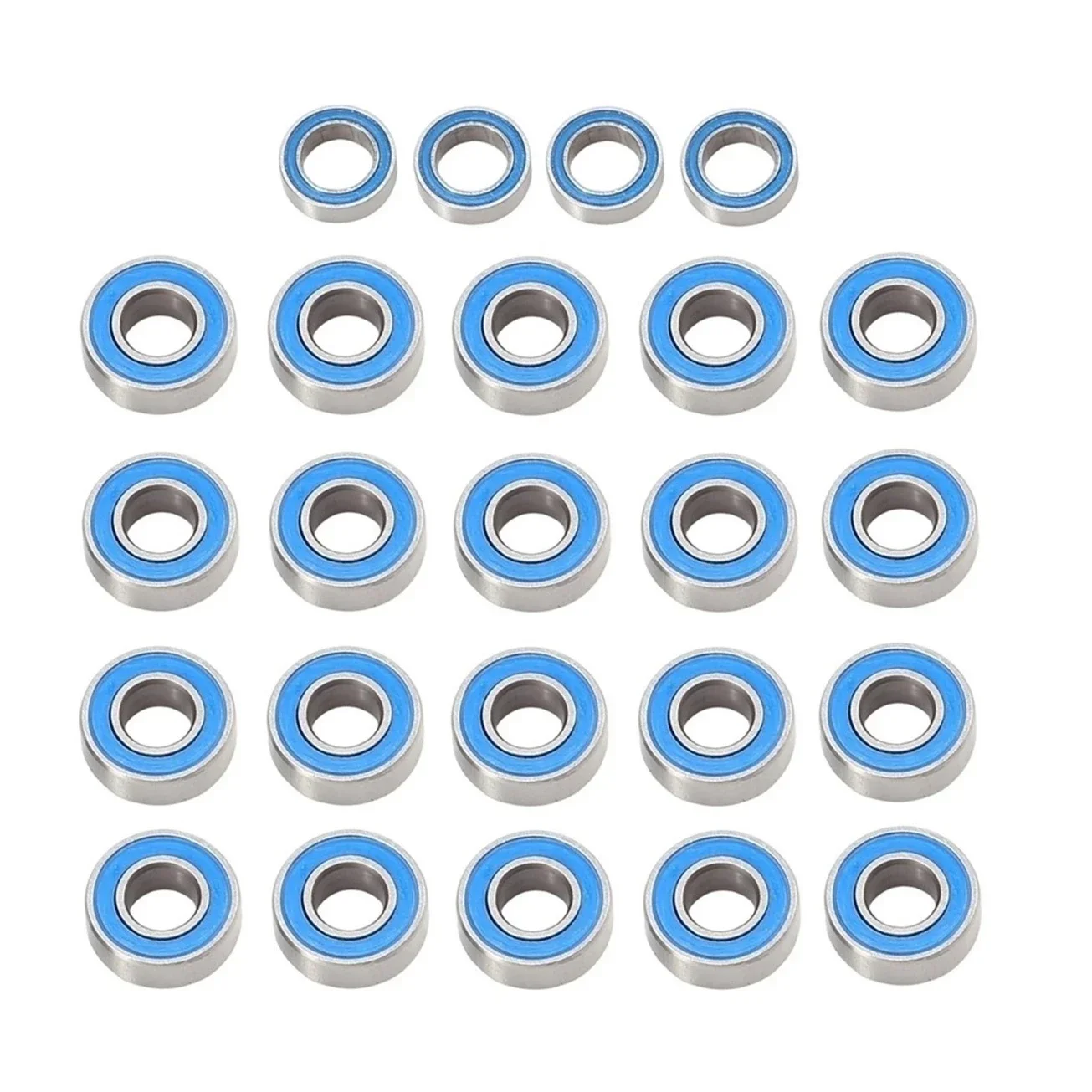 24pcs High Speed Sealed Bearing Kit for Tamiya Blackfoot Monster Beetle Fast Attack Mud Blaster RC Upgrade Parts