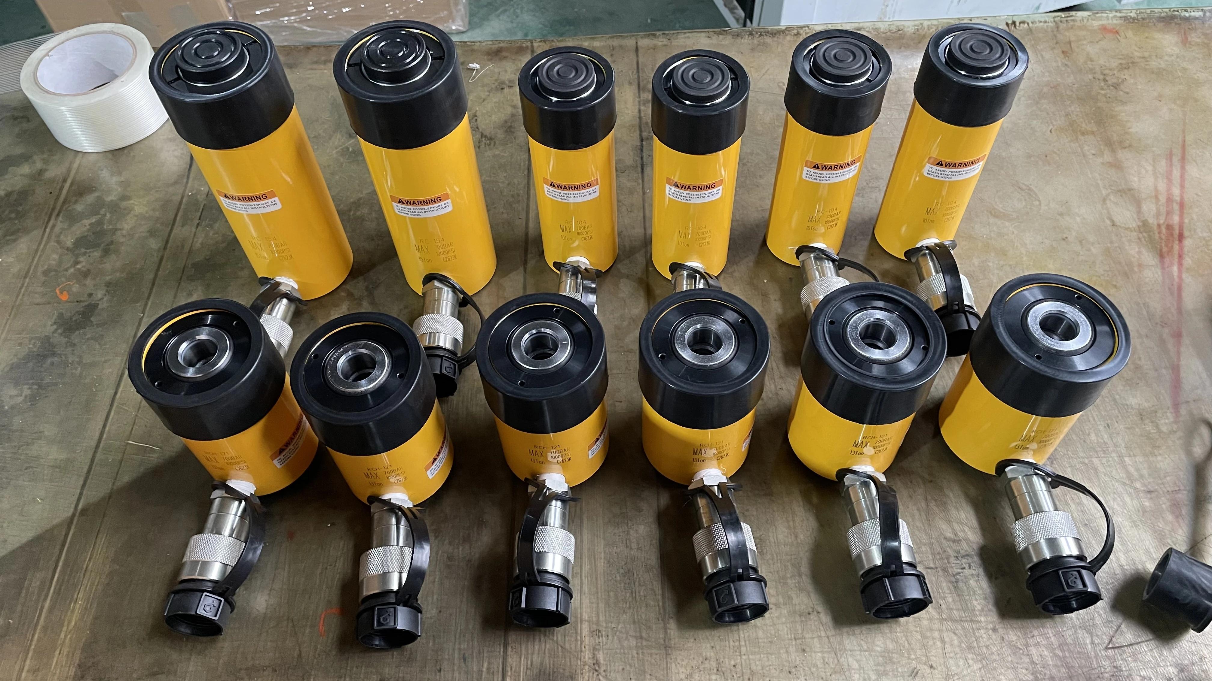 Cilindro hidráulico telescópico oco de 12 toneladas de ação única RCH-120