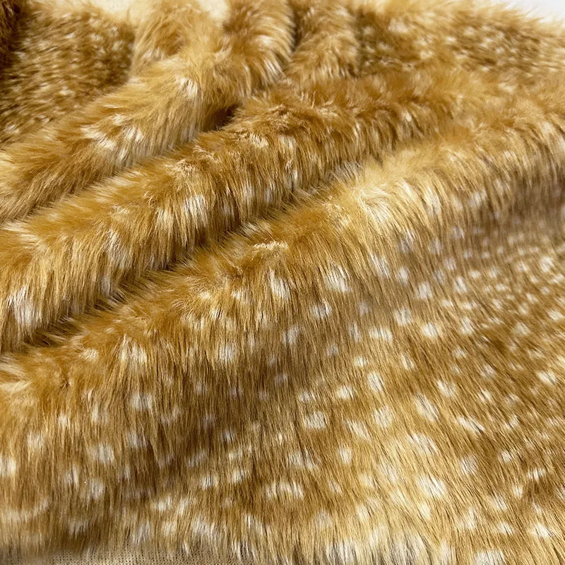 leopard print deer print 2cm short plush artificial fur fabric for performance clothing faux fur Clothes backgroud Fabric