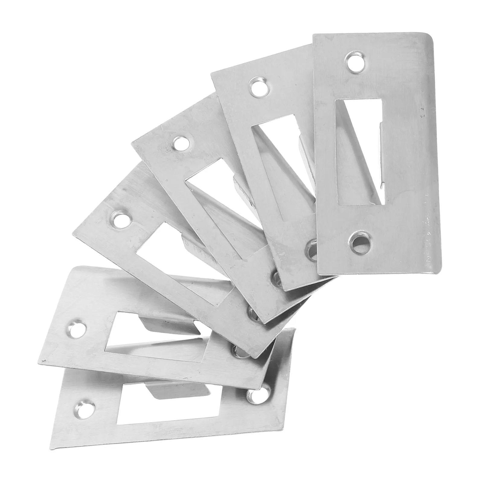 6Pcs Heavy Duty Stainless Steel Door Latch Strike Plate 315x157mm Enhanced Security Reinforcement Plate for Mortise Locks