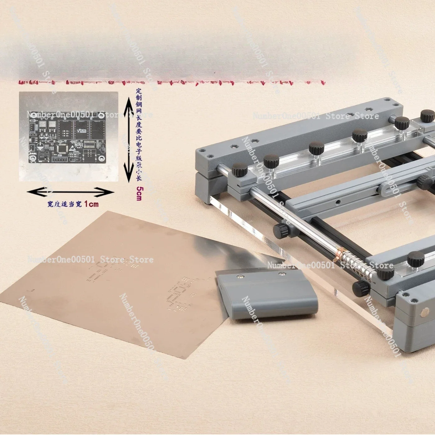 hz001 Manual PCB Solder Paste Printer SMT Stencil Printing Table