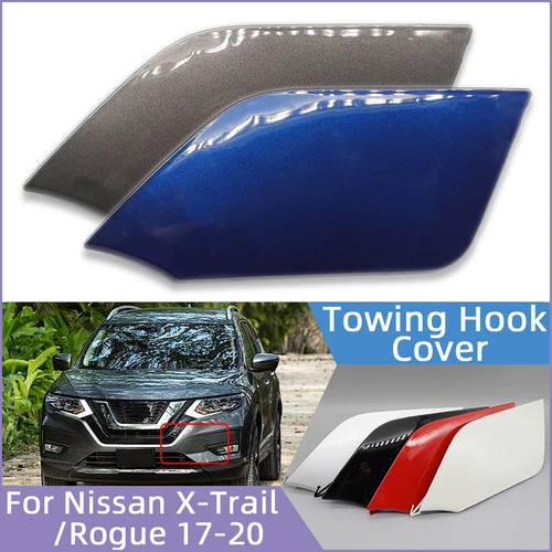 Tapa de cubierta de ojo de gancho de remolque de parachoques delantero de coche para Nissan x-trail Rogue 2017 2018 2019 2020 tapa de remolque de transporte guarnición pintada