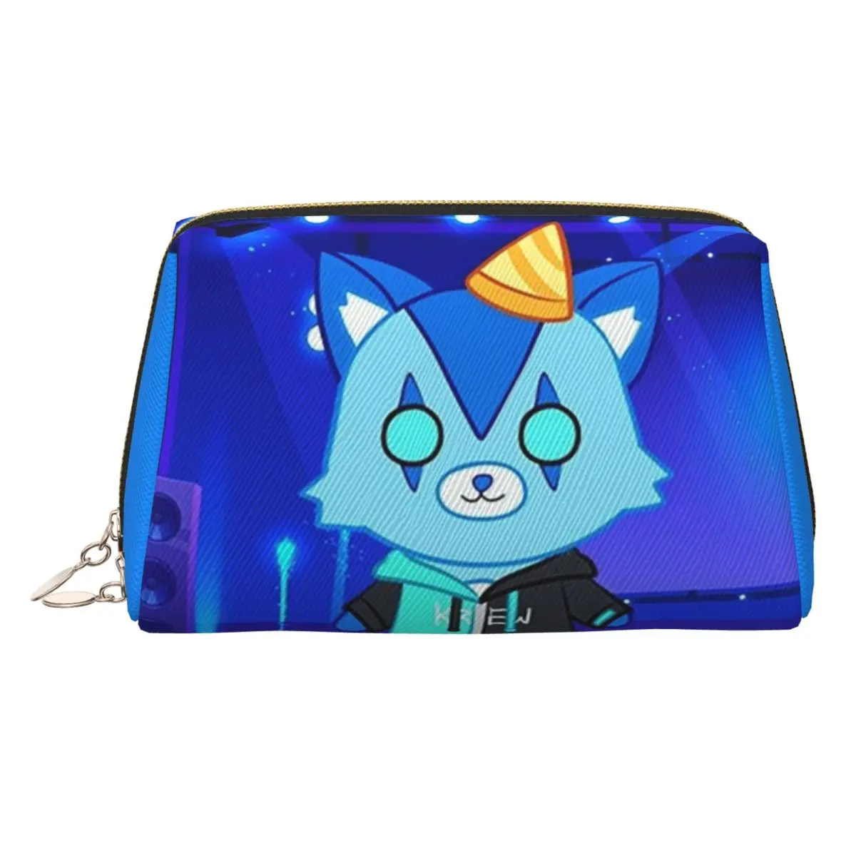 

Cartoon ItsFunneh Krew District 1 Women Cosmetic Bag Travel Makeup Organizer Pouch Toiletry Storage Dopp Kit Case