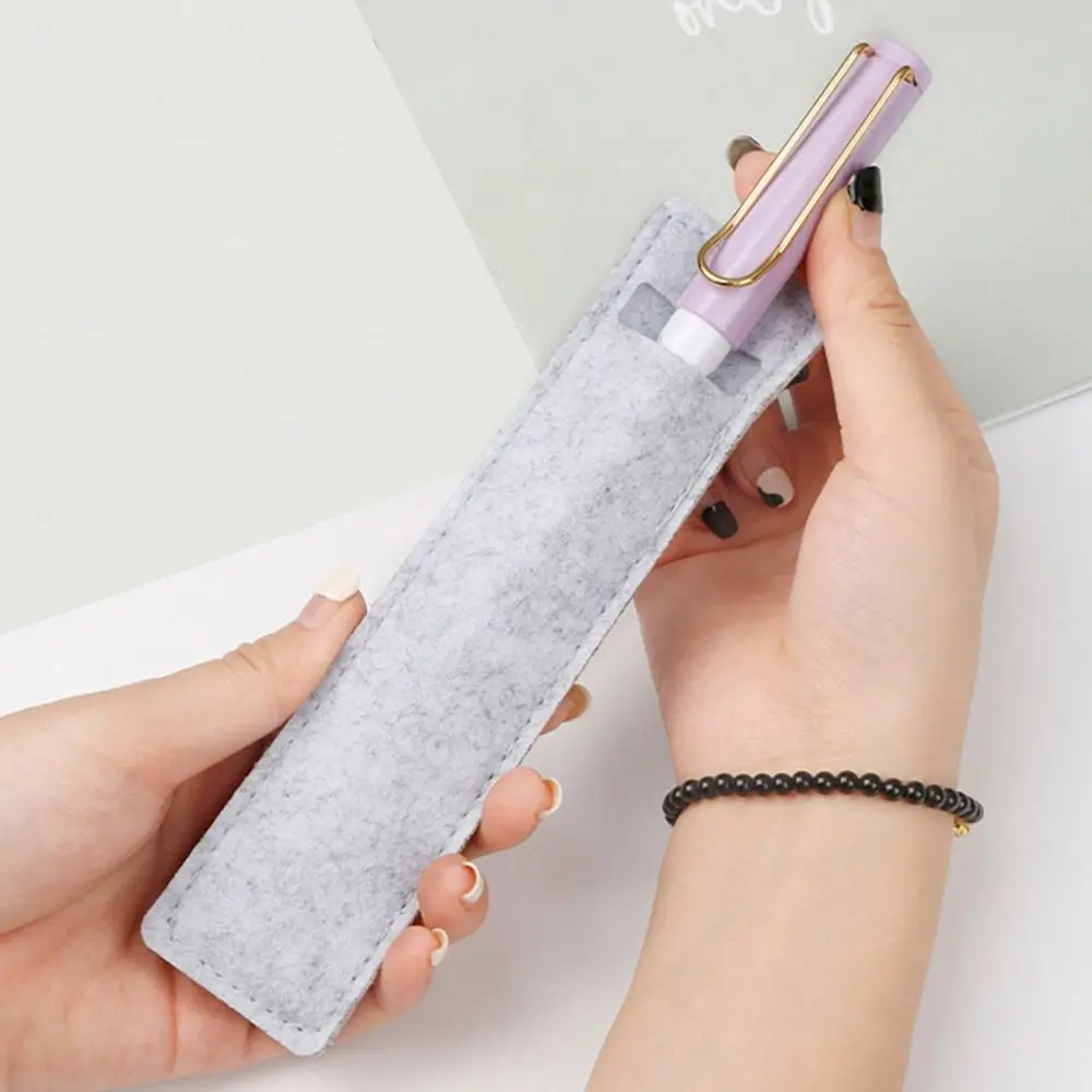 Practical Felt Pen Pouch Multifunctional Pen Curtain Pen Bag Students Gift