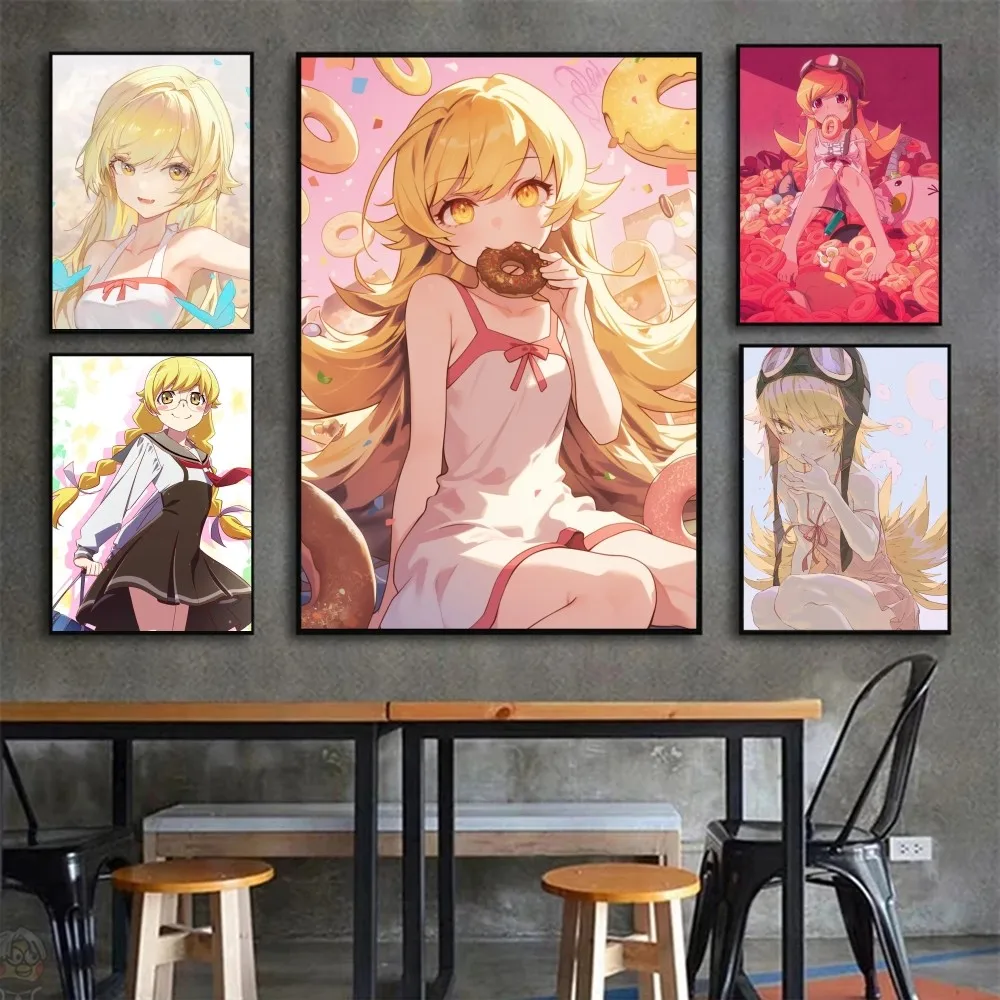 1pc Oshino Shinobu Anime Kizumonogatari Poster Poster Art Print Bar Living Room Furniture Decor