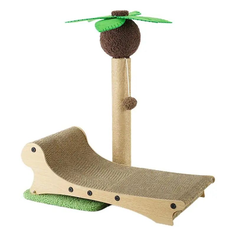 

Large Pet Cat Scratching Corrugated Board Grinding Claw Plate Ball Toy Scratcher Pad Coconut Tree Scratching Post