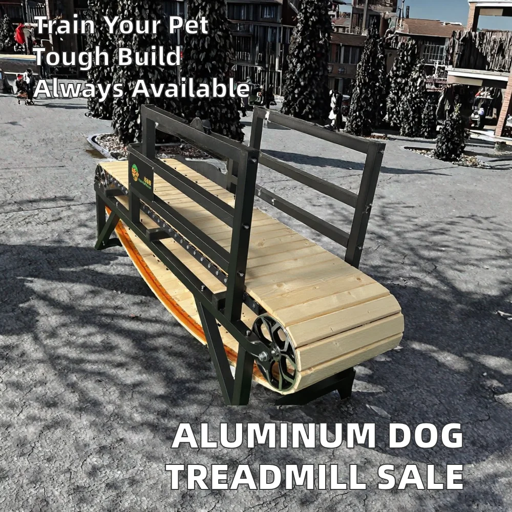 High Quality Wood Aluminum Dog Treadmill Factory Sale Pet Training Equipment Fashion Style Dog Running Machine Agility Equipment