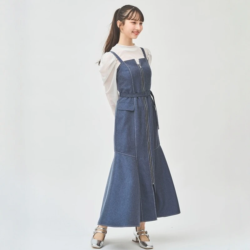

Torowee Sweet Style Denim Halter Dress Women's Summer Fashion Casual Dress Star Home New 2025 Spring Season
