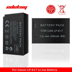 USB-C LP-E17 Battery for Canon EOS M3 M5 750D 760D 8000 D200D T6i T6s X8i SL2 SL3 Camera Batteries LPE17 E17 7.2V 1200mAh