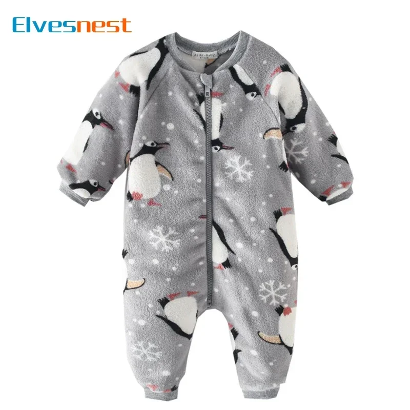 

Cartoon Baby Clothes Girl Romper Long Sleeve Plush Baby Boy Clothes Winter Warm Newborn Clothing Boys Romper 1-3 Years