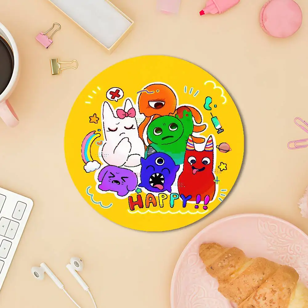 Game G-Garten of B-Banban Round Wooden Coasters For Cute Design Suitable for Drinks Tea,Coffee Home Perfect Gift 5