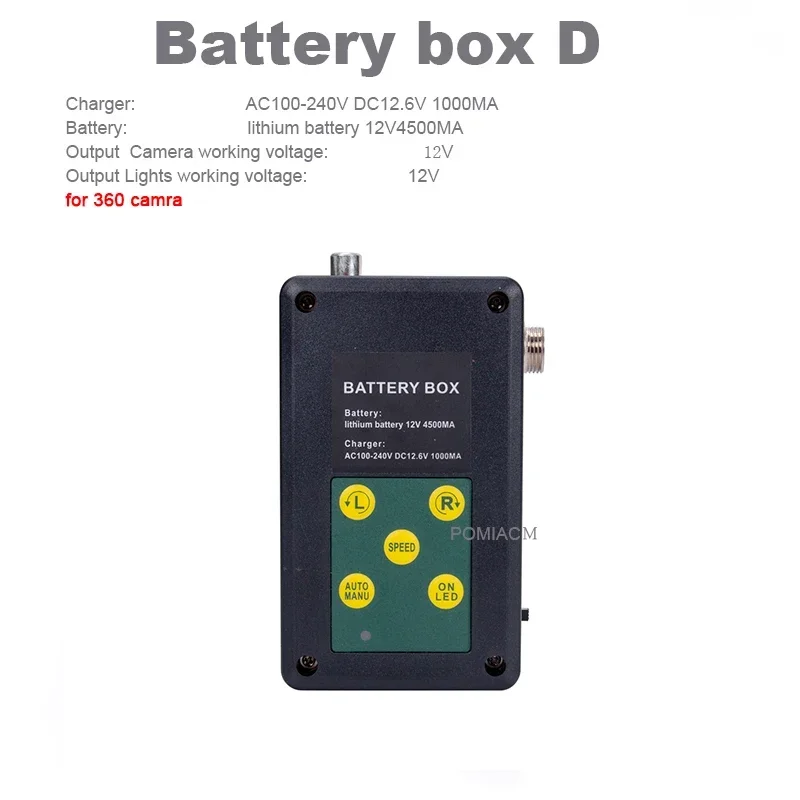 

Battery Power Control Box for Endoscope WP90 WP70 WP9600 WP7600 lithium battery 12V 4500MAh Black Box