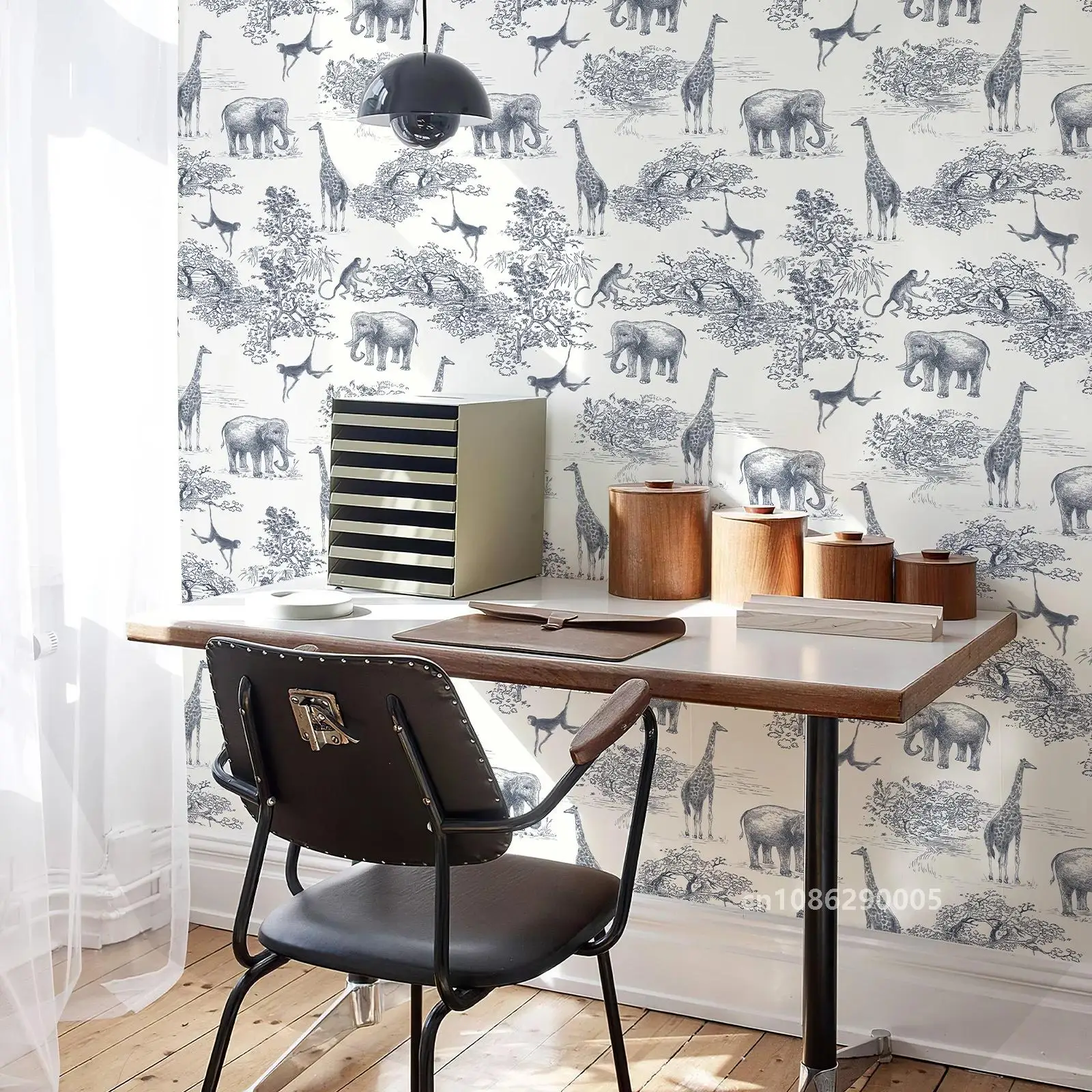 

Ретро джунгли синие обои с кожурой и наклейкой тропические съемные водонепроницаемые обои из ПВХ тропический лес контактная бумага украшение дома