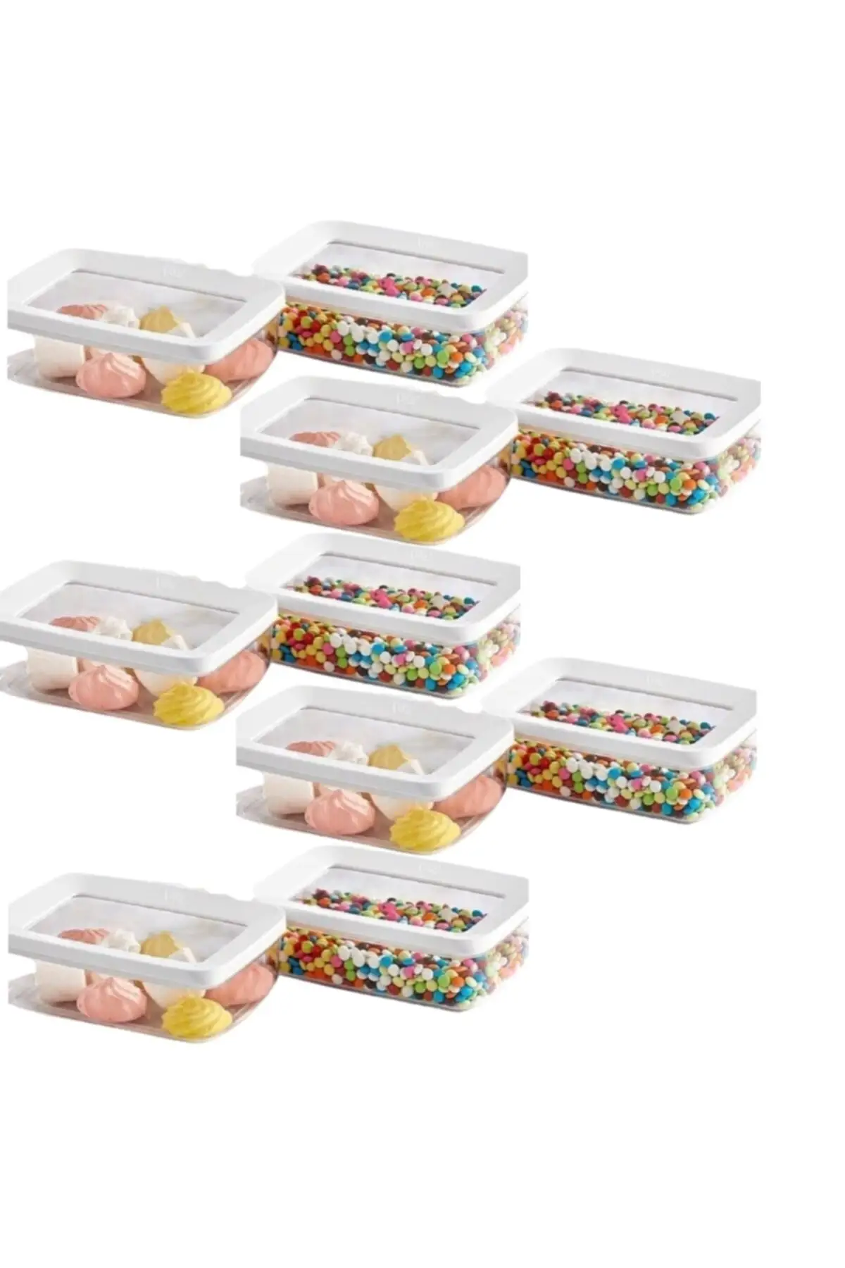 DOLBOVI 10 pcs 600 Ml Vipahmet rectangular storage container