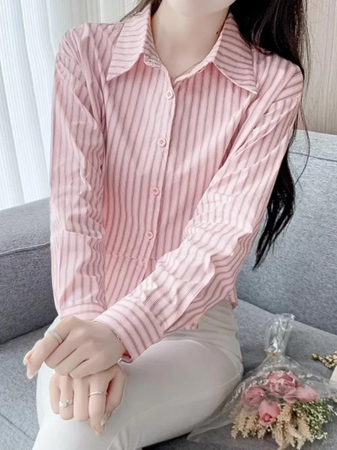 Faionable rayas Patchwork algodón irt ort Sle mujer Top puro algodón otoño nueva llegada tamaño pequeño diseño amigable