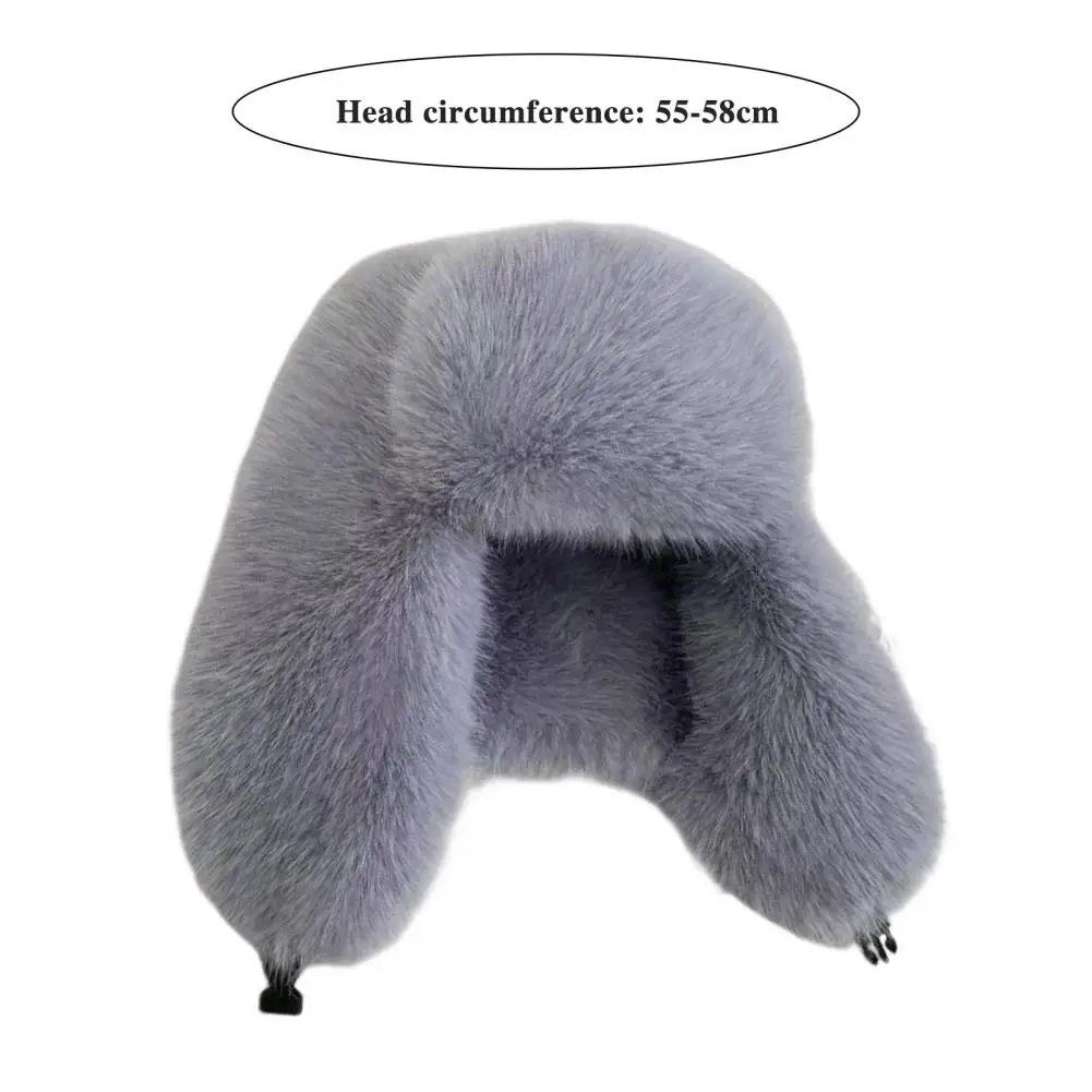 2025 New Hot Selling Fuzzy Faux Fur Skin Women's Thick Fur Hat For Winter Warmth, Women's Fashion With Earmuffs Hat Outdoor