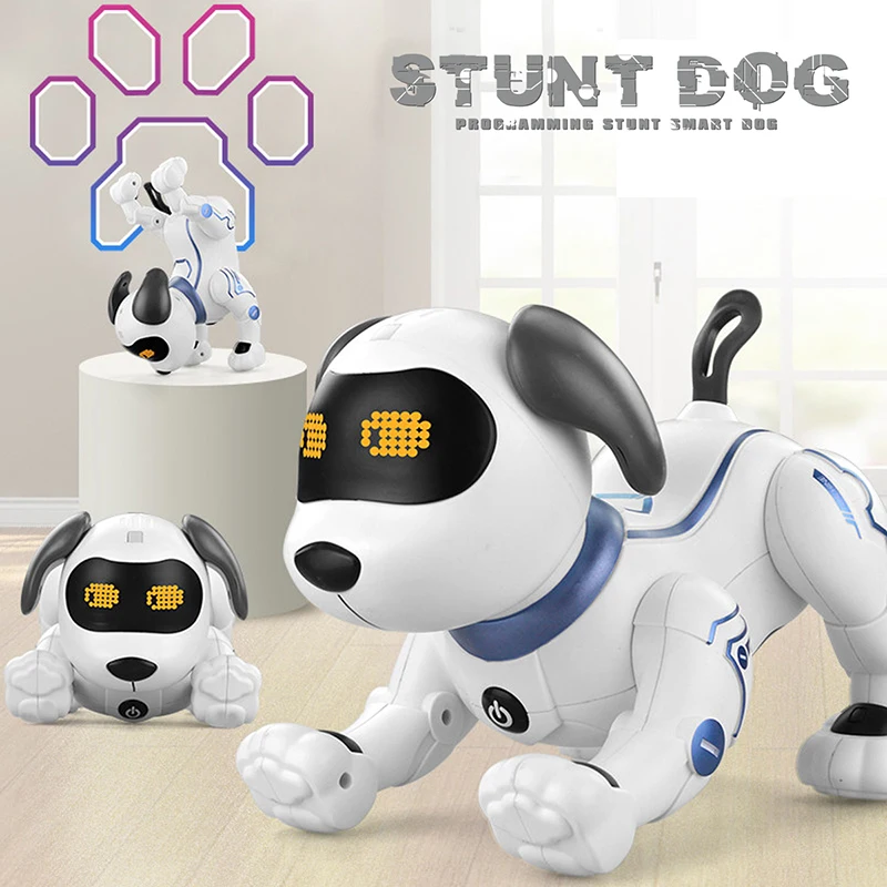 Robot de juguete RC, modelo eléctrico, juguete para perros con Control remoto, movimientos de baile con función de luz musical, regalos de cumpleaños y Navidad para niños K199