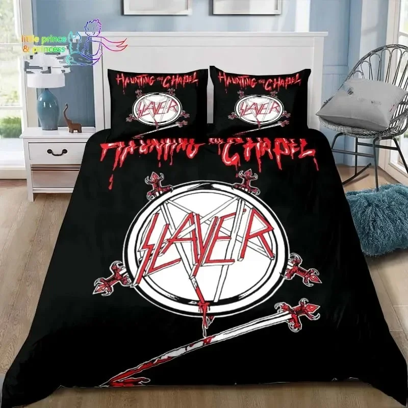 Slayer Heavy Metal Band Bedding S et Single Twin Full Queen King Size Bed Set Adult Kid Bedroom 3D Print Skull Bedding Gift