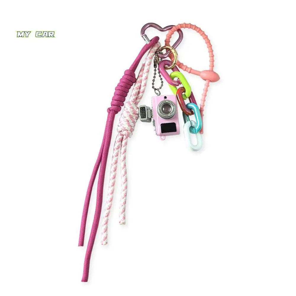 

Creative Miniature Love Hanging Buckle Camera-Shaped Colorful Mini Keychain Couple Hanging Rope Car Key Pendant