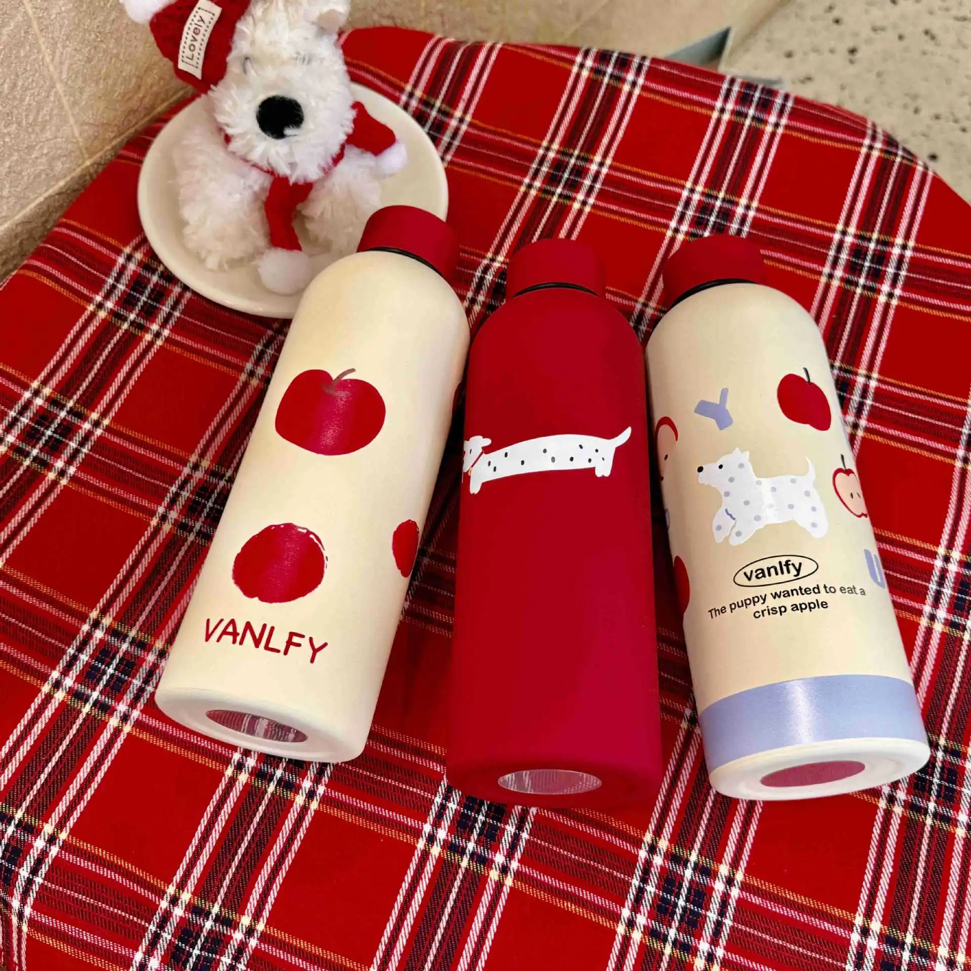 زجاجة مياه معزولة من الفولاذ المقاوم للصدأ سعة 500 مل، قارورة ترمس محمولة ذات سعة كبيرة، كوب عيد الميلاد الصغير للفم، موديل Xinghao #2