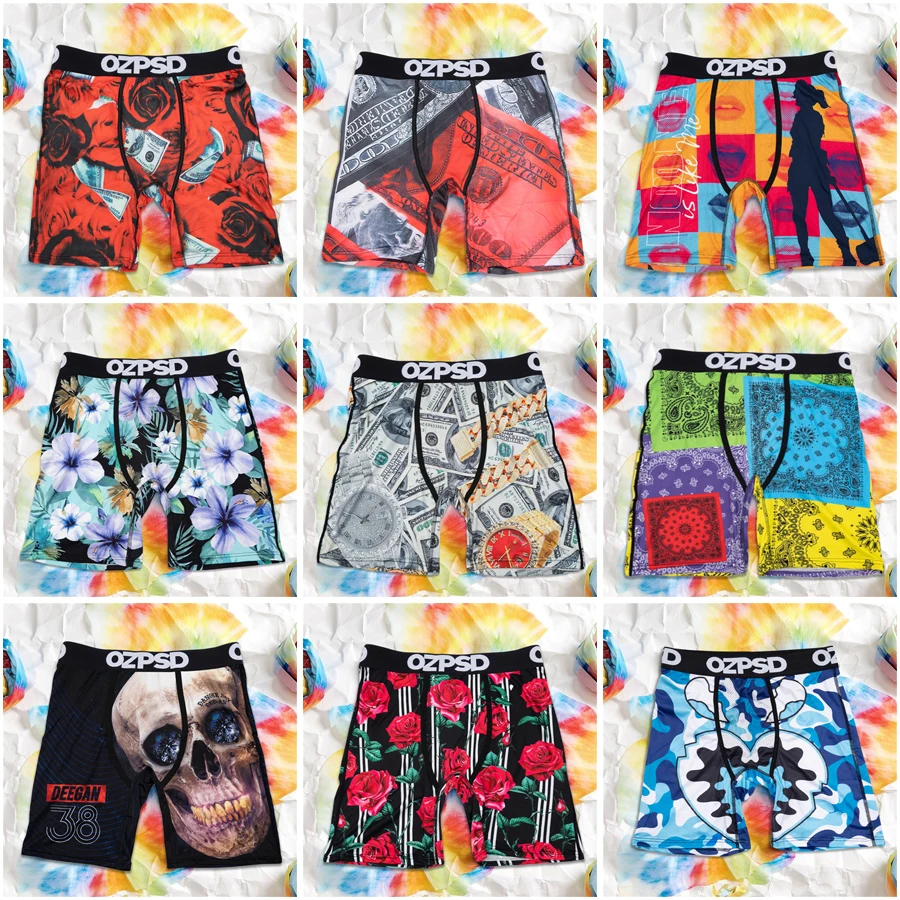 

OZPSD 1Pcs Men Underwear Boxershorts Breathable Swimming Sexy Man Underpants Plus Size Mens Trunks Men's Panties Boxer Briefs