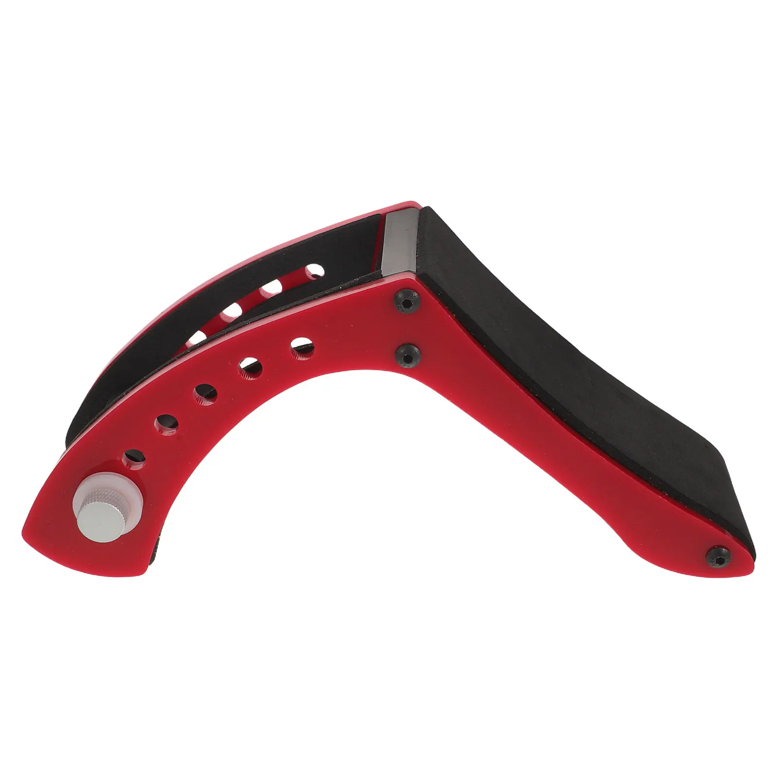 Repose-pieds de guitare réglable rouge, support ergonomique pour les jambes avec surface rembourrée en éponge pour guitares électriques et basses, stabilité et confort