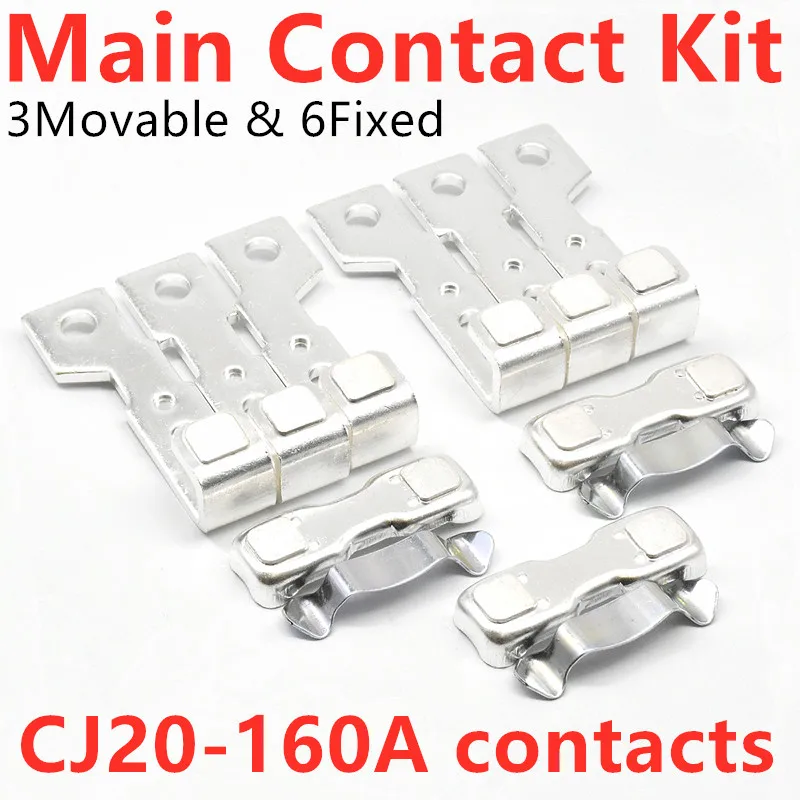 CJ20-160A Main Contact Kit CJ20-160 Moving and Stationary Contacts Contactor Spare Parts Accessories AC Contactor Replacement