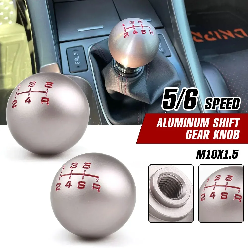 Car Shift Gear Knob 5/6 Speed Aluminum Ball Shape For Honda Fit Civic City FD2 FN2 EP3 TYPE R DC2 DC5 Shift Knob M10*1.5