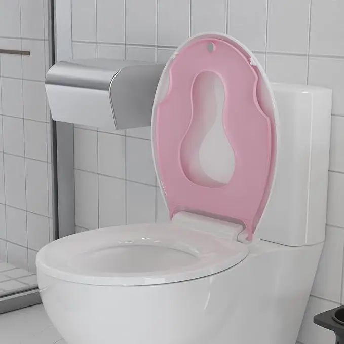 Toilet Seat, Elongated Toilet Seat with Toddler Seat in, Potty Training Toilet Seat Elongated Fits Both Child, with Soft Close