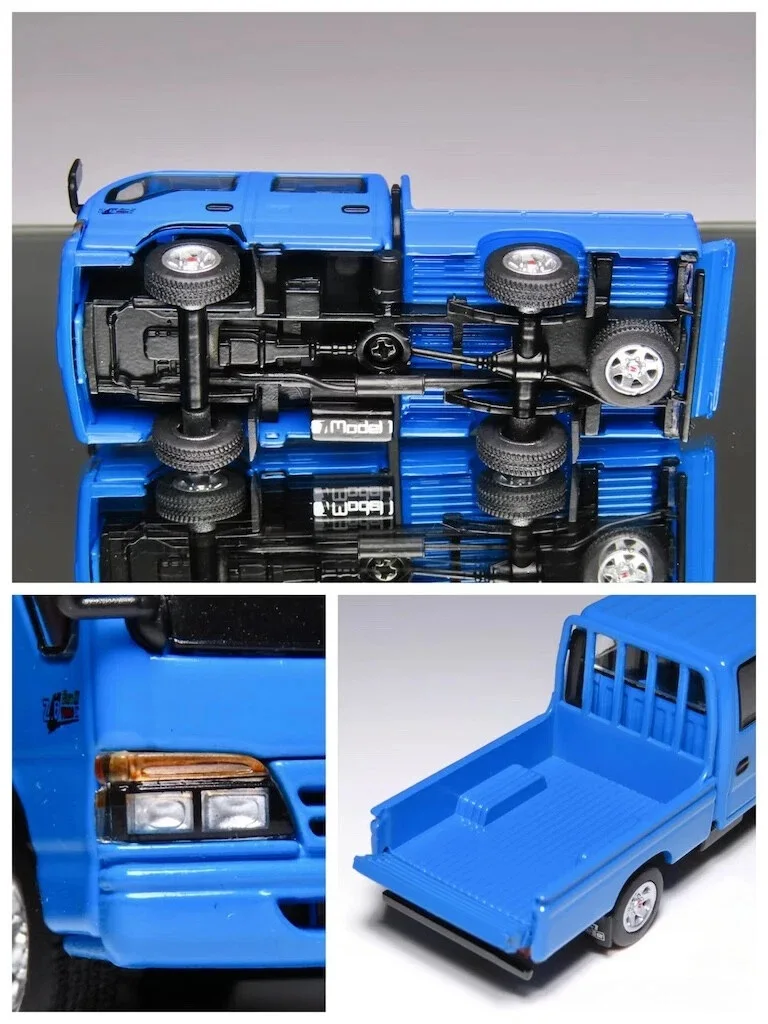 In THE BOX STORE Model1 1:64 Blue JDM ELF Double Cabin Truck Model Collect Diecast Car - Image 2
