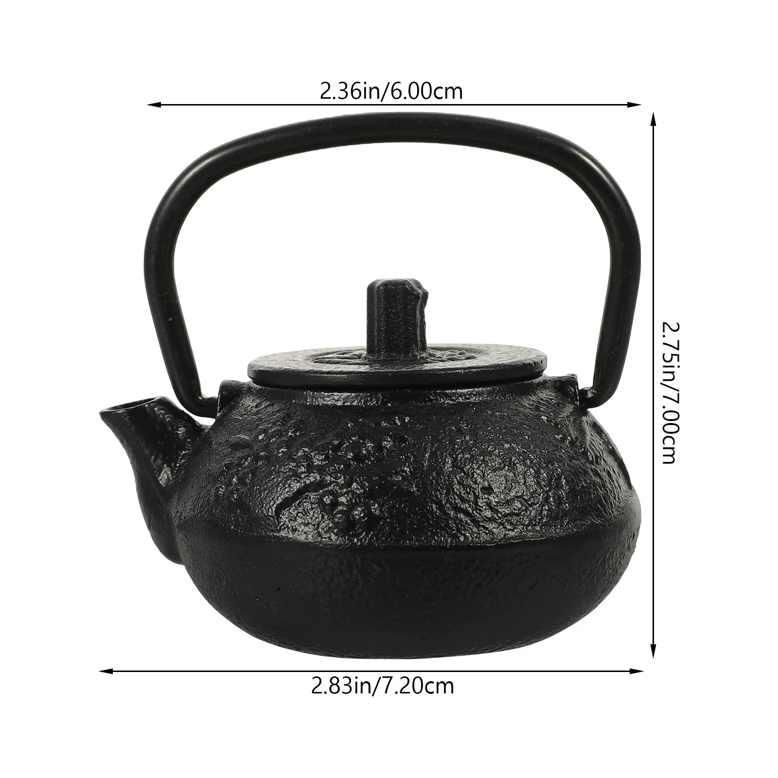 Mini Cast Iron Kettle Decor – Retro Tea Pot for Home, Office & Chinese New Year Decoration