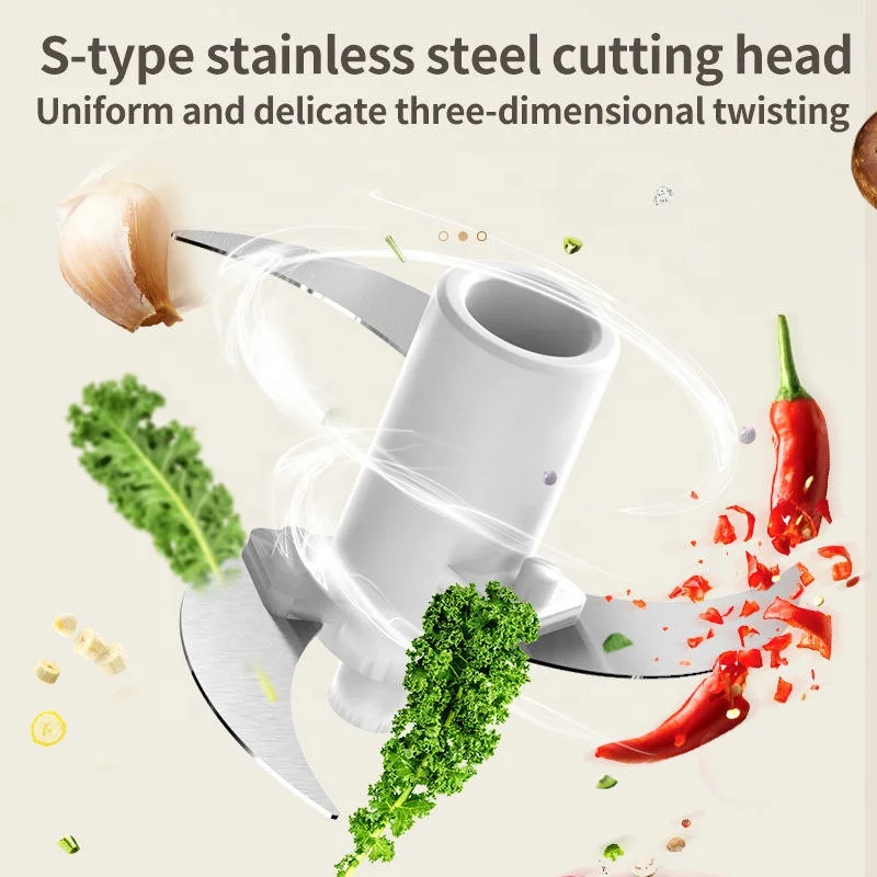 Factory Hot Sale Portable and USB Ginger Garlic Food Chopper Electric Mini Blender Mixer Baby Food Supplement Machine