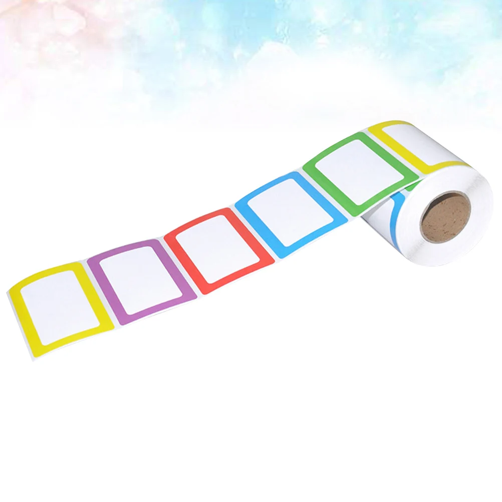 

600pcs 1 Roll Colorful Self-Adhesive Name Stickers Eco-Friendly Label Markers For Home Office School Price Tags Barcode