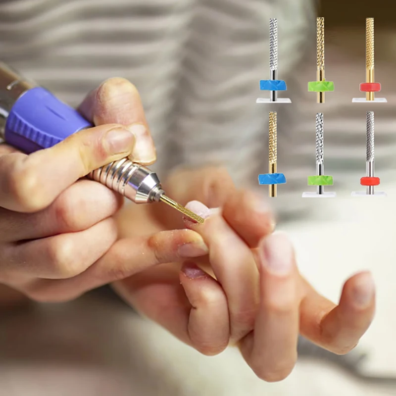 1Pc Nail Polish Rod Tungsten Steel Gold-plated Nail Polish Rod Multi-functional Straight Rod Removing Nail Polish Head