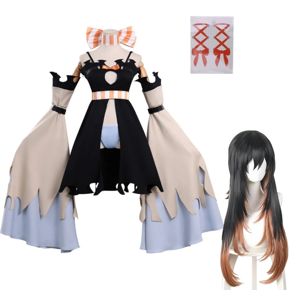 

GACHIAKUTA Amo Cosplay Costume Gachiakuta Amo Dress Shorts Tattoo Sticker Suits Amo Riyo Wig Role Playing Costume