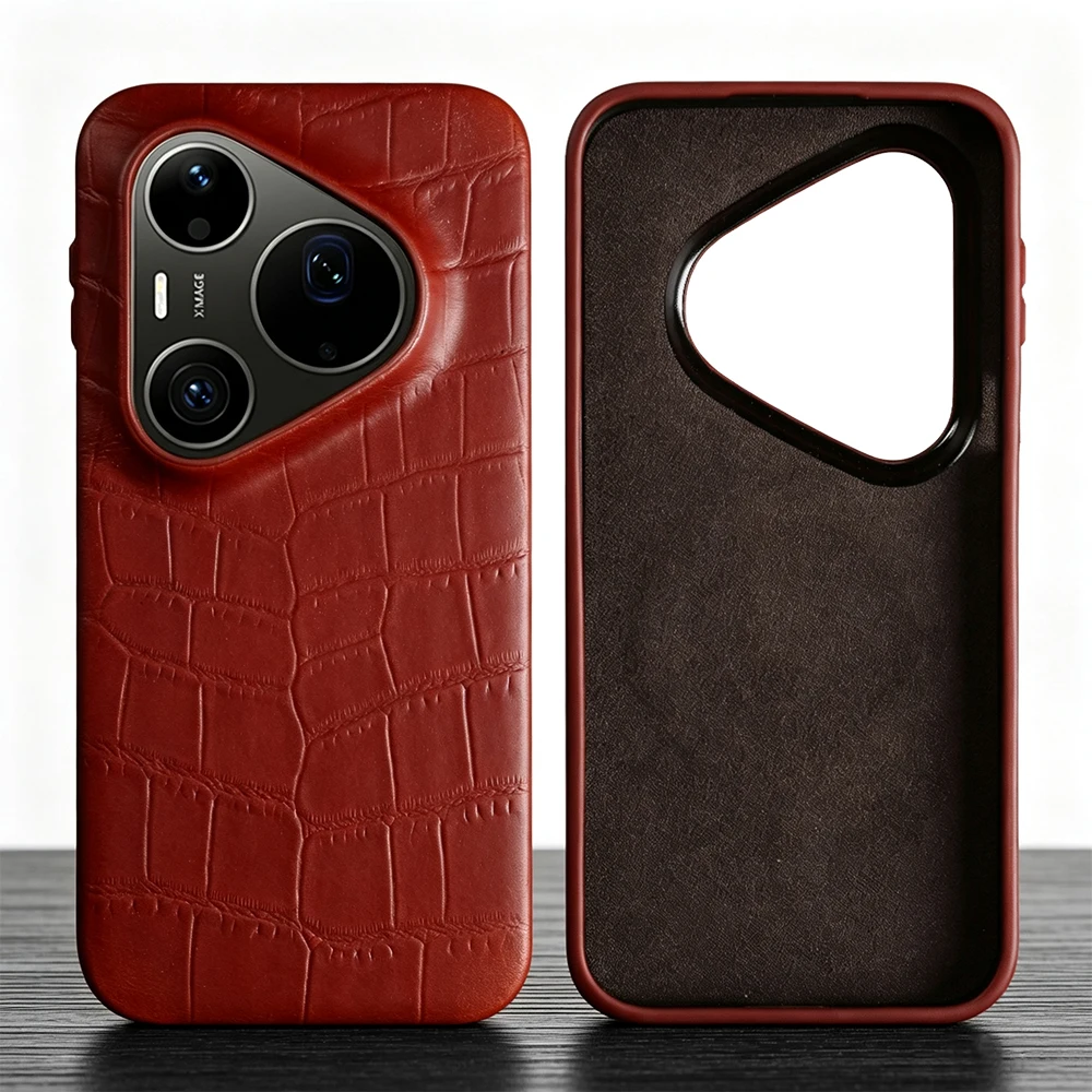 Vintage Real Genuine Leather Phone Case For Huawei Pura 90 Pro Max 80 Ultra Mate 90 Pro Max 80 RS 70 60 50 40 30 Back Cover Case