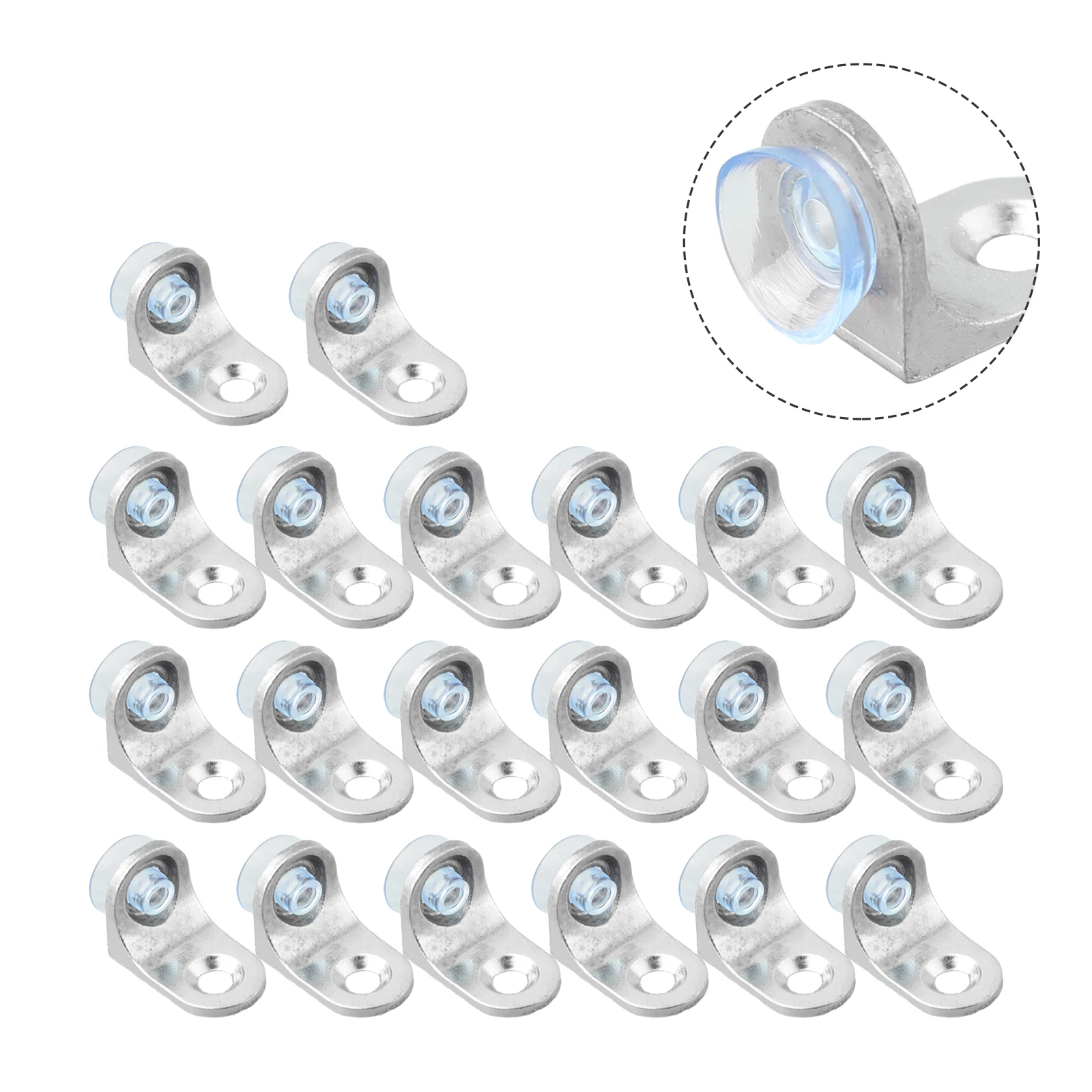 20 Pcs Shelf Support Cabinets Display Cabinets Glass Shelves Shelf Support Silicone Equipped With Suction Cups