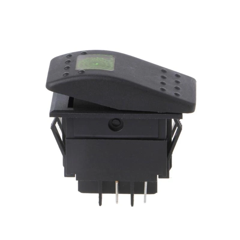 Sakelar Rocker Otomatis 20A/12V 4 Pin Sakelar Mati Tahan Air Hitam