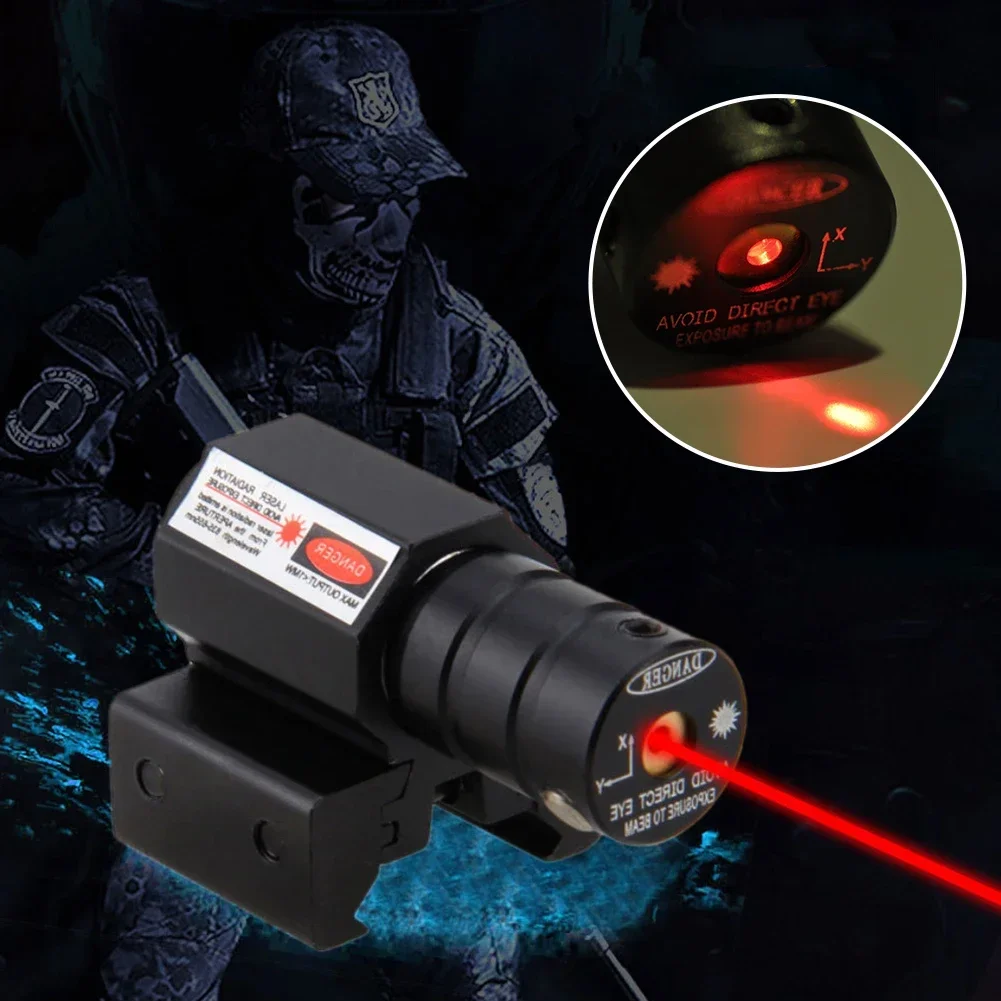 Tactical Red Green Dot Laser Sight Scope 11mm 20mm Adjustable Picatinny Rail Mount Rifle Pistol Airsoft Laser with Batteries